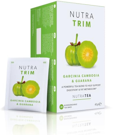 Nutra Tea NUTRATRIM - Slimming Tea | Metabolism Tea - Aids In Weight Loss And Digestion & Controls Sugar Cravings - Garcinia Cambogia & Kelp - 60 Individually Wrapped Bags - Herbal Infusion (3 Pack)