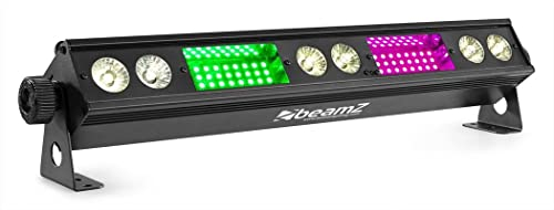 BeamZ LSB340 - Lichtanlage, LED Bar, DMX Licht, LED Disco Lichteffekt, 2-in-1 LED Discolicht, PAR Strahler, Blinder, Strobo Effekt, Blendeffekt, Lichtorgel, Bühnenbeleuchtung, Lichttechnik