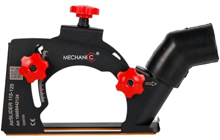 Cubierta de extracción de polvo Mechanic AirSlider 125/90° para amoladora angular, 125 mm, sin polvo, adaptador