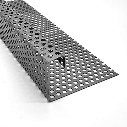 Edelstahl 1,0mm dick Winkellochblech RV 5-8 3 Kanten Kiesfang Größe nach Maß (1000mm, 15mm x 50mm x 50mm x 60mm)