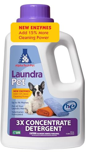 LaundraPet Premium Waschmittel | entfernt tierische Gerüche und Flecken | Ideal für Zuhause, Klinik oder Zwinger | Sparsames Haustierwaschmittel | 1,8 l