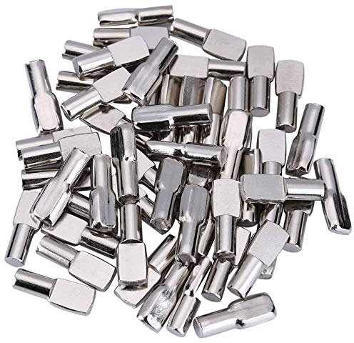 Edelstahl Bodenträger Regalträger Stützen Regalhalterung Pegs Vernickelt Bodenträger Edelstahl Regalbodenträger Durable Regalträger Stützen Für Schrank,Möbel,Bücherregal Support 5mm Und 7mm(60Stücke)