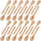 Cucharillas Postre,24 PCS Mini Cucharas de Madera Hechas a Mano Cuchara Madera Ucharas Pequeñas Niños Cuchara Miel Cucharadita de Miel para Especias Sal Café Té Azúcar Mermelada Mostaza 5 pulgadas