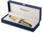 Waterman Expert Fountain Pen | Metallic Gold Lacquer with Ruthenium Trim | Medium PVD Coated Stainless Steel Nib | Blue Ink | With Gift Box