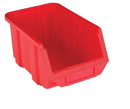 Lagerboxen Stapelboxen Sichtlagerboxen Sichtlagerkasten 10 Stück (Red)