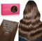 WENNALIFE Nahtlose Clip In Extensions Echthaar, 50cm 7pcs 150g Schokoladenbraun Echthaar Extensions Clip Remy Natürliche Seamless PU Clip in Extensions Haarverlängerung Echthaar