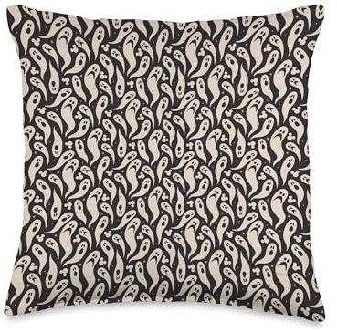 Disney Mickey Mouse Ghost Pattern Halloween Throw Pillow, 16x16, Multicolor