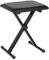 HOMCOM Klavierhocker Klavierbank Klavier Bank kosmetischer Hocker Höhenverstellbar zusammenklappbar Metall Kunstleder Schaumstoff Schwarz 39 x 29 x 37-47 cm
