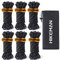 6pcs Reflective Tent Guy Ropes - 5mm Tent Guy Line Heavy Duty Guide Rope with Tensioner Adjuster for Outdoor Camping Hiking Awning Tarp Tents (Black)