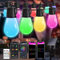 Solar Lichterkette Aussen App&Fernbedienung - 15M Led lichterkette Außen Wetterfest Bunt Dimmbar Musik Timer Ip65 Wasserdicht 25 Glühbirne, Outdoor Lichterkette 20 Modi für Balkon Party Camping Dekor