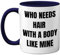 Stuff4 Bald Mug - Funny Birthday Gift for Him, Novelty 11oz Navy Blue Ceramic Dishwasher Safe Mug, Baldi for Men, Dad, Christmas, Father's Day