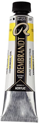 Rembrandt Acrylic Colour - Jaune de cadmium Lemon 207 - Heavy Body Artist Paint Tube 40 ml - Haute résistance à la lumière et finition durable