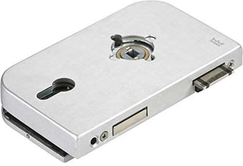Dorma Glas Glastürschloss Junior Office PZ mit Wechsel, Glasstärke 8 mm, Glasbeschlag links - Alu silber eloxiert