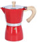 Stovetop Espresso Maker, Italian Espresso Coffee Maker, Aluminum Stove Top Espresso Maker Moka Pot for Cappuccino, Latte, 6 Cup/300ML(Red)
