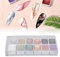 ANKROYU 12 Couleurs Nail Art Gel Peinture Kit, Aquarelle Peinture Solide Perle Paillettes Nail Art Peinture Pigment pour Lady Nail Art Design Manucure DIY À La Maison & Salon De Manucure