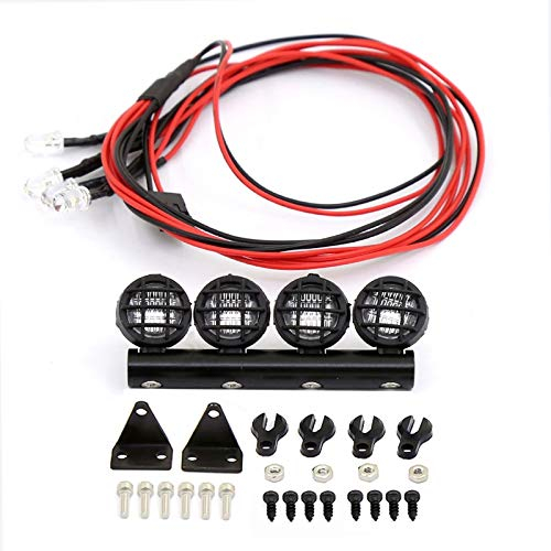 Doumneou RC Auto LED Dach Lampe Lichter Bar für 1/18 1/24 RC Truck Auto Upgrade Teile Zubehör, 4 LED
