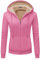 GEEK LIGHTING Felpa Donna con Cappuccio Foderata in Pile Calda Giacca Invernale con Zip Felpa Pile Donna Teddy Hoodie con Cerniera Sweatshirt Inverno Autunno S-2XL