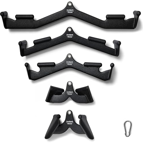 IronSpark Fitness Multipurpose Cable Attachment Bars Mehrzweck-Kabelbefestigungsstangen, 5-teiliges Set