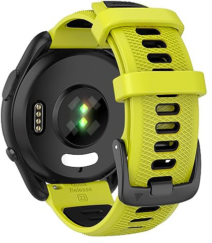 OVERSTEP Kompatibel für Forerunner 265 Armband, 22mm Ersatzarmband aus weichem Silikon für Garmin Venu 2/Vivoactive 4/Forerunner 255/Huawei Watch GT2/Ticwatch Pro S2/E2