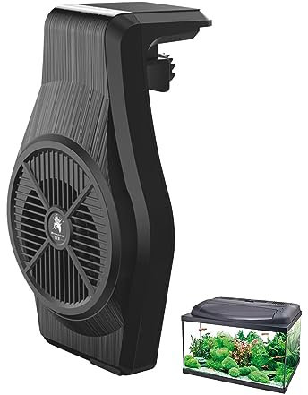 Youding Petit Refroidisseur D'aquarium, Refroidissement Efficace À Faible Bruit, La Température, Pince Réglable pour Poissons D'aquarium, Refroidisseur Vent Froid pour Crevettes, Ventilateur Po