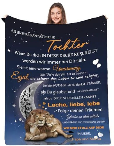 Kuscheldecke Personalisierte Decke An Unsere Tochter,Weiche Decke Flanell 18. Geburtstag Mädchen Geschenke zum 18 Geburtstag Mädchen für Couch Bett Tv-Decken Geschenk