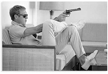 THEGIS Steve McQueen Filmikone Legende Leinwand Poster Wandkunst Dekor Druck Bild Gemälde für Wohnzimmer Schlafzimmer Dekoration ungerahmt 40 x 60 cm