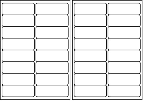 SmithPackaging A4 Self Adhesive Address Labels, 16 Labels Per Sheet, 100 Sheets, 99.1 x 34mm 1600 Labels (Pack of 2)