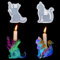 DeryArcle 2 Stück Silikonform Kerzenständer Katze, Epoxidharz Formen Kerzenhalter Gießform Harzform Tiere 3D Set Cat Candle Holder Mold für DIY Teelichthalter Handwerk Haus Dekoration (Typ A)