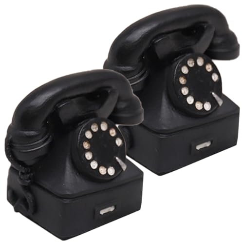 PRETYZOOM 2pc Vintage Telefon Ornamente Antike Für Home Office Jungen Und Mädchen Spielzeug