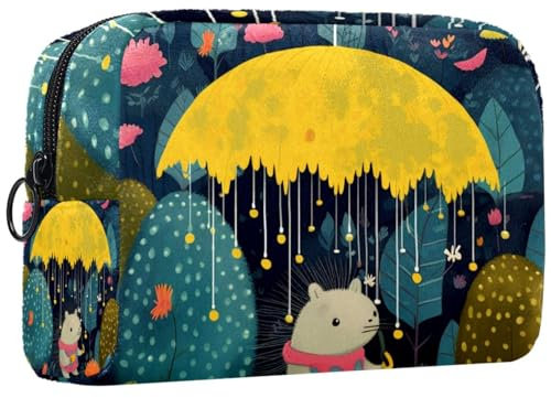 Make-up-Tasche für Damen, Kulturbeutel für Herren, Reise-Kosmetiktasche, C15s6mu2sfu, 7.3x3x5.1 in, Modisch