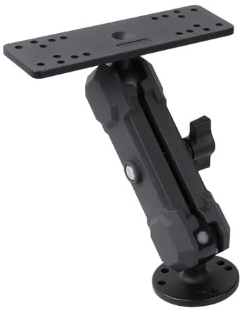 Aluminum Alloy Fish Finder Mount with C Size 1.5 / 38mm Ball, 5.9 Arm Marine Electronic Mount Compatible with Garmin,Humminbird, Lowrance and More