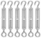 6 Stück Spannschloss Seilspanner, 304 Edelstahl Verstellbare Spannschloss Haken OC, Spannhaken für Seil, Spannhaken für Markisen oder Wäscheleinen (Silber)