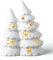 Belle Vous Porta Lumini in Ceramica - Decorazioni Natalizie per la Casa - Decori Natalizi - Portacandele Ricordo da Interno - a Forma di Albero di Natale - Bianco