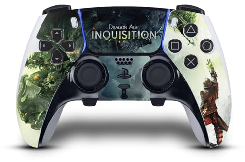 Head Case Designs sous Licence Officielle EA Bioware Dragon Age Art clé 2014 Graphiques d'Inquisition Vinyle Autocollant De Jeu Peau Compatible avec Sony Playstation 5 PS5 DualSense Edge Controller