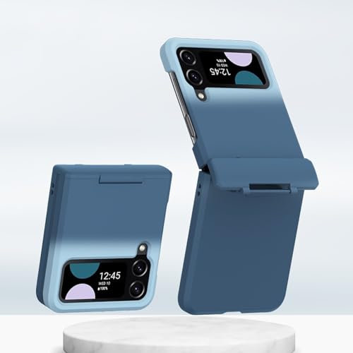 QUYISHAN Compatible with Samsung Galaxy Z Flip 4 Case,Slim Thin Shockproof Protective Cover Phone Case [Full Cover Hinge Protection] Compatible with Samsung Galaxy Z Flip 4 5G (BLUE GREEN GRADIENT)