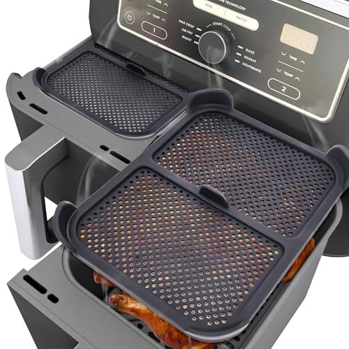 Lot de 2 Grille Anti Projection pour Air Fryer Ninja, Protections Anti-éclaboussures Accessoires pour Air Fryer Ninja Only compatible avec Ninja AF400 AF451 DZ401 Contre Les Projections de Graisse