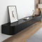 MIMRTIMI TV-Schrank weiß,Lowboard hängend,Schwebender Fernsehschrank,Sideboard Hängeschrank Fernsehtisch für Wohnzimmer, Schlafzimmer, Esszimmer (Black, 300X24X20CM)