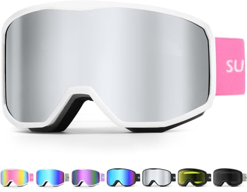 Supertrip Skibrille Damen Herren für Brillenträger | Anti-Fog Zylindrische Skibrillen UV400 Schutz Kompatibler Helm Erwachsene Jugendliche für Skifahren/Skaten/Schneemobil