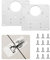Pixaro 2PCS Stainless Steel Kitchen Hinge Repair Plate, Silver, Door Mount, 9x9cm, 2 Count