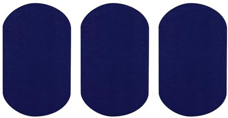 sourcing map 3Pcs Iron-on Patches, Elbow Knee Velvet Patches, Fabric Repair Patches Crafts for Repair Clothing Crafts Sweater Pants Shirts, 7x4 Inch Blue