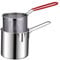 Cesta de freír olla de acero inoxidable para freír, sartén de alambre para cocina, pavo, cebolla, herramienta para freír