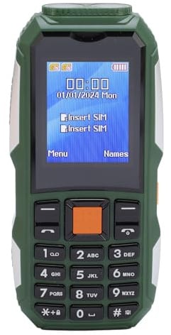 Seniorenhandy mit 1,77 Zoll Display, Dual SIM | Großtastenhandy mit SOS 4800mAh Kurzwahl für 9 Kontakte für Senioren