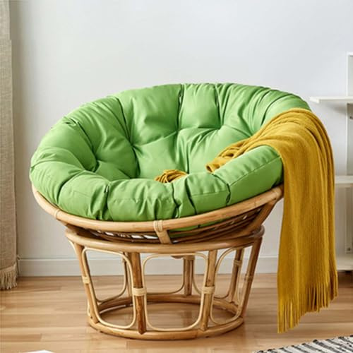 FZKun Hängesesselkissen, gemütliches Nest-Stil, rund, dick, weiches stützendes Kissen für Papasan-Hängematte, Radar-Eierstühle, für drinnen und draußen, Balkon, Garten (B,90 x 90 cm)