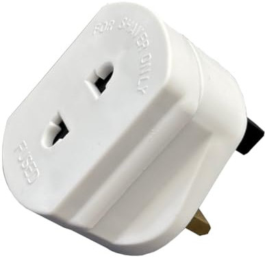 Osila® | UK 2 Pin to 3 Pin Adapter Plug – Shaver & Toothbrush Plug Converter – Compatible with Oral-B, Braun & More – BS 1363 Compliant – White
