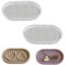 Silikonformen Gießformen Tablett 2 Stücke Silikonform Untersetzer Oval, Silikonformen Epoxidharz, Gießform Tablett, Epoxid Formen für Resin Art Beton Gießform DIY Kunsthandwerk