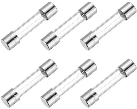 sourcing map Glassicherung, 8 A, 250 V, 5 x 20 mm, Zeitverzögerung, UL-gelistet, träge Sicherung für Haushaltsgeräte, 6 Stück