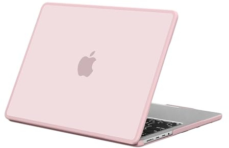 BlueSwan Hülle kompatibel für MacBook Pro 14 Zoll 2026 M5 M4 M3 M2 M1 Pro/Max 2025-2021 A3426 A3427 A3434 A3112 A3185 A3401, Fallfeste TPU-Rahmen+Matte Anti-Fingerprint Schutzhülle Laptop Case, Rosa