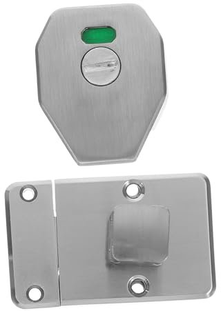 HEALEEP Indicatore Chiusura Serratura per del Bagno in Acciaio Divisorio per La Privacy Cartello Occupazione O in Uso per Spogliatoio Igienici Pubblici