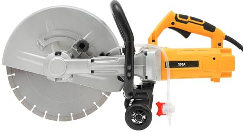 Sega elettrica per calcestruzzo, sega circolare a filo, taglierina per calcestruzzo, sega per calcestruzzo, con disco diamantato da 350 mm e pompa dell'acqua, 4200 rpm, 7N.m