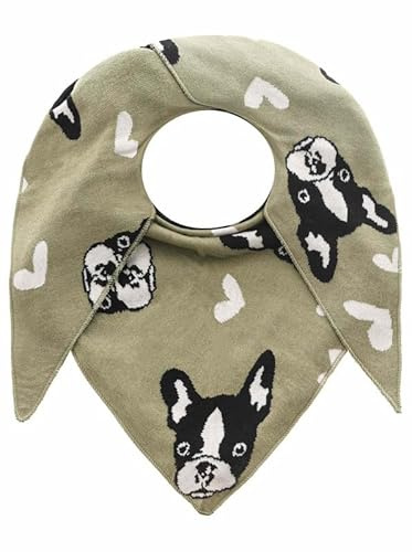 Zwillingsherz Schal Dreieckstuch Damen Halstuch viele verschiedene Muster, Leo Dog Herz u.a. Freizeit 50% Baumwolle, 50% Polyacryl